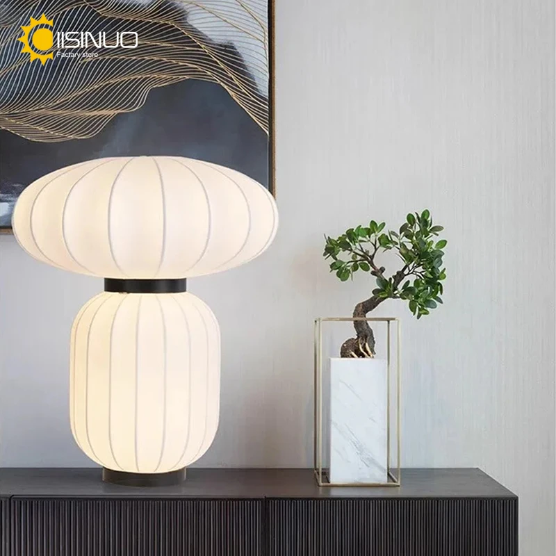 

Morden LED Table Lamp Desk Lamp Silk Lampshape Soft Mood Light For Beside Bedroom Living Room Elegant Night Light For Home Decor
