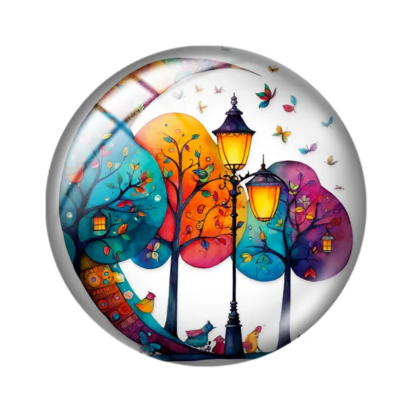 Moonlight Fantasy  10pcs 12mm/18mm/20mm/25mm Round photo glass cabochon demo flat back Making findings