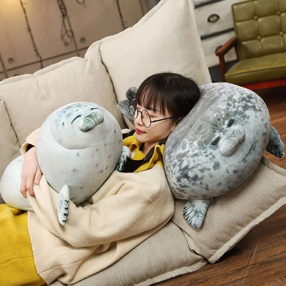 1pc Chubby Blob Seal Pillow Seal Plush Toys Soft Large Ocean Aquarium Toy Stuffed Cotton Animal Plush Toys Cute Boys Girls Gift