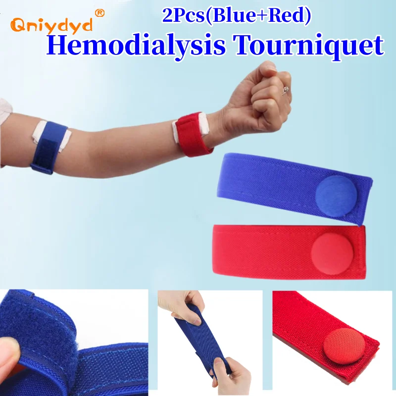 2Pcs Venous Hemostatic Buckle Strap Medical Hemodialysis Tourniquet  Tools