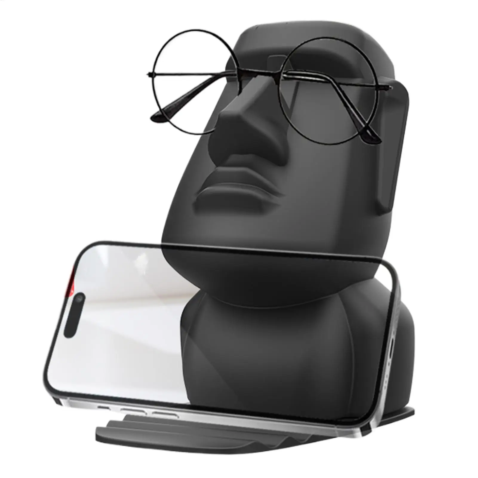 Soporte de exhibición para la cara de anteojos, estatua de cabeza de hombre de piedra ABS, soporte para gafas, decoración artística de escritorio práctica y divertida, adorno, exhibición de gafas
