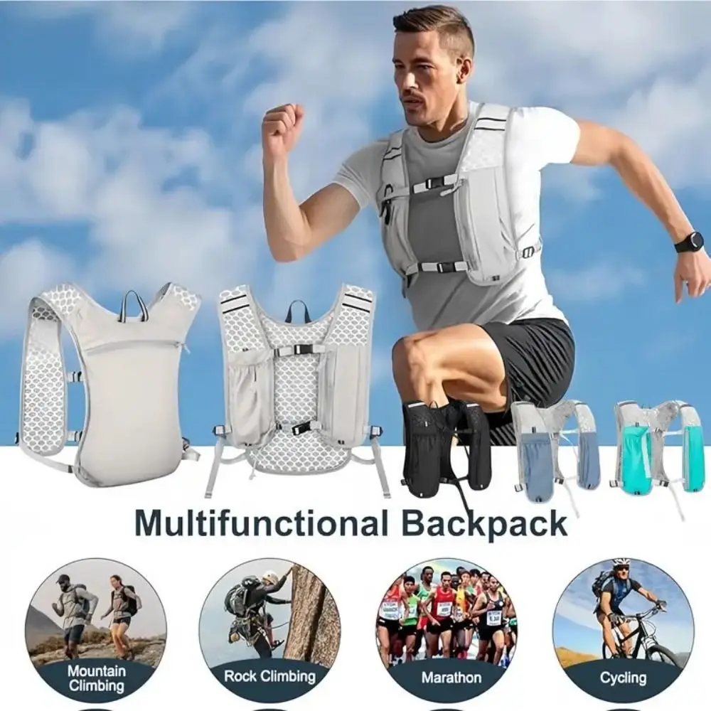 Waterproof Reflective Running Vest Pack Adjustable Breathable Running Hydration Vest Bag Multifunctional Convenient