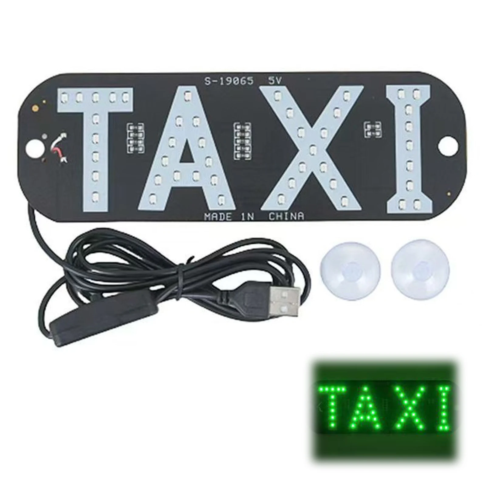 

Vibrant Taxi LED Sign Decor with Transparent Suction Cups Cab Indicator Lamp Signal Cab Taxi LED Light Signs for Car Windshield