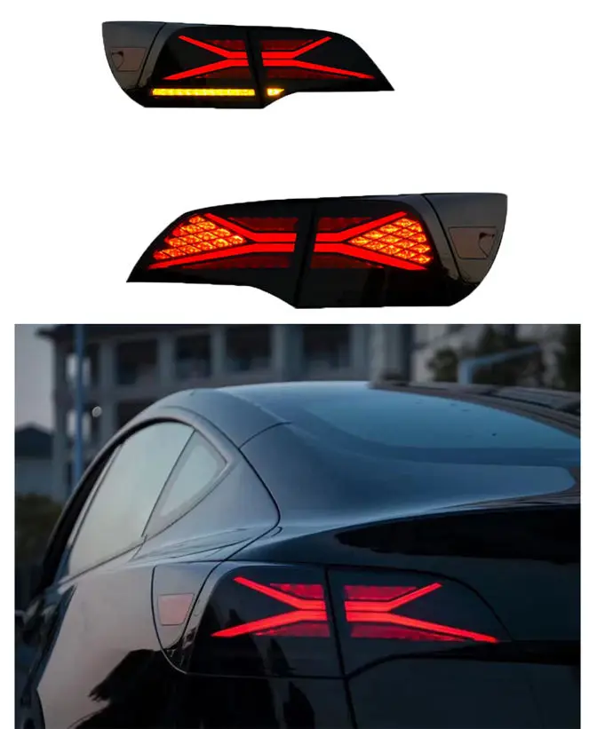 Car Exterior Accessories LED Tail Light Brake Rear Lamp For Tesla Model 3 Y 2017-2022