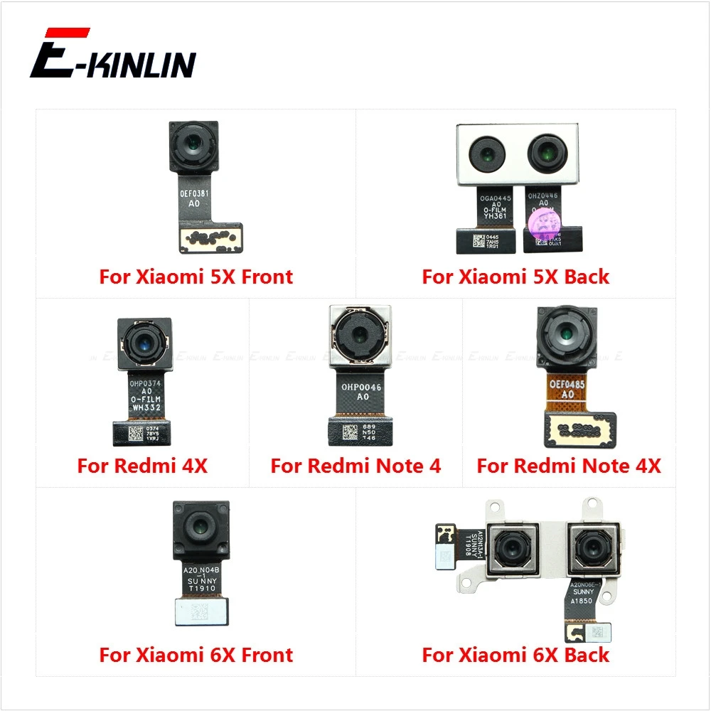 Rear Main Front Facing Camera Flex Cable For Xiaomi Mi 5X 6X Redmi 4 4X Global Back Big Small Module Ribbon