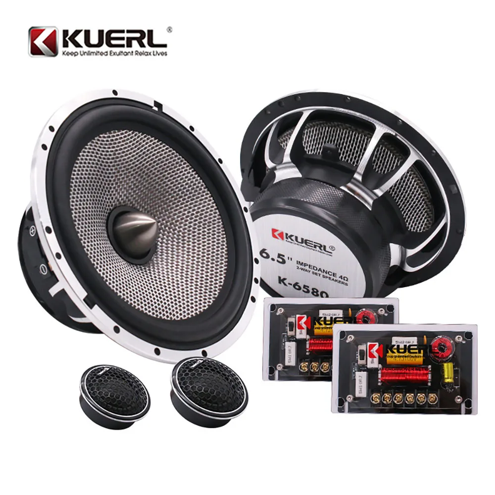 KUERL Car Speaker, 6.5 Inch, Audio Speaker Kit, Car Audio System, HIFI Audio, Max 240W, 2-Way Speaker, Car Supplies, Buzzer