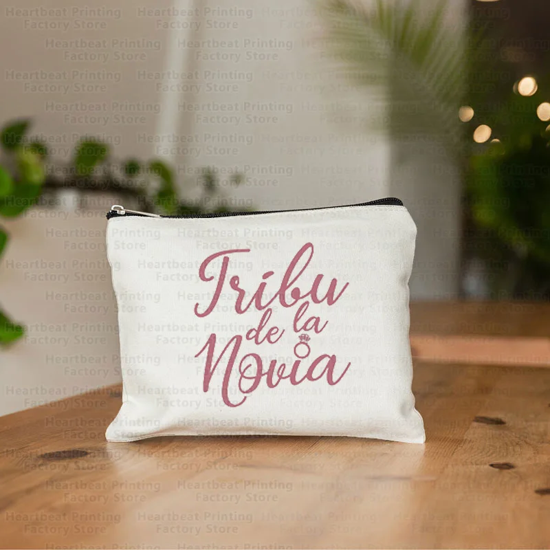 Bachelorette Hen Party Makeup Pouch La Novia Tribu De La Novia Bride Bride Tribe Wedding Makeup  Cosmetic Bag Travel Organizer