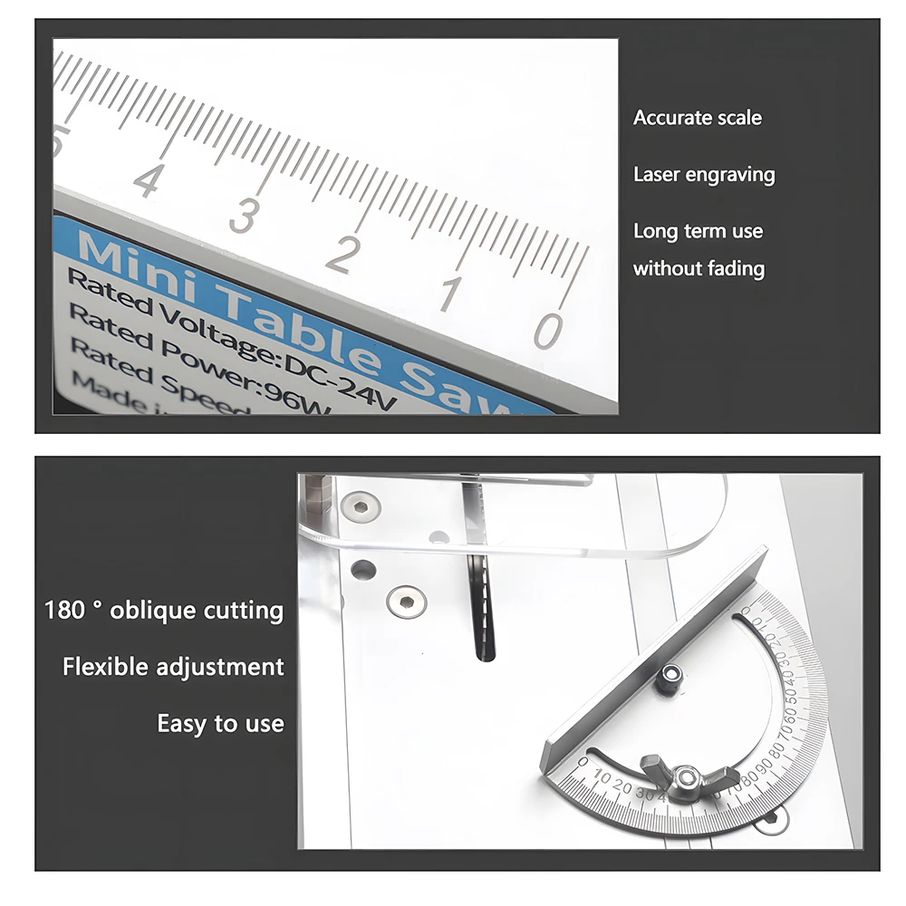Rimoody منشار طاولة صغير منشار علوي متعدد الوظائف منشار دائري منضدية آلة لقطع الخشب ودقة الطاولة #5