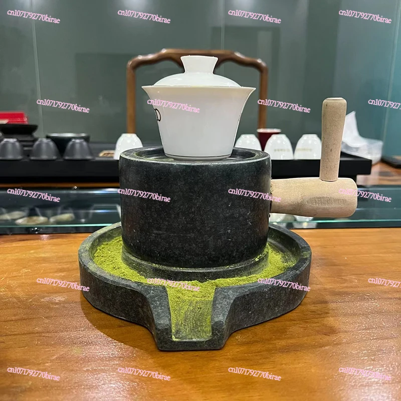 Matcha Stone Mill Kindergarten Early Education Household Handmade Teaching Bluestone Small Stone Mill Winery Ornament