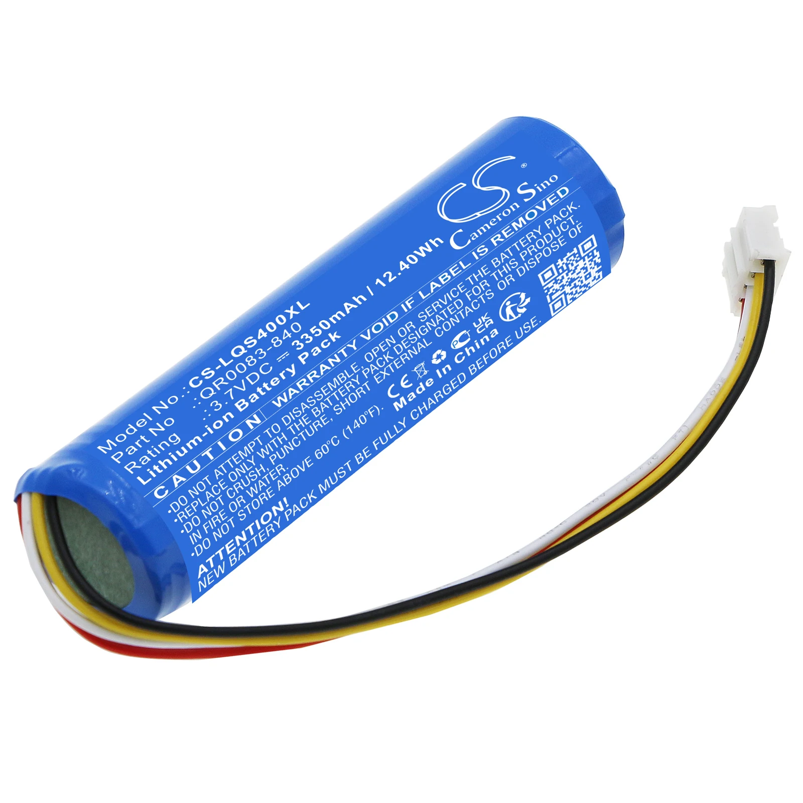 

Li-ion Alarm System Battery for Qolsys, 3.7V, 3350mAh, Compatible Models: IQP4001, IQP4002, IQP4002BLK, IQP4003, IQP4003BLK