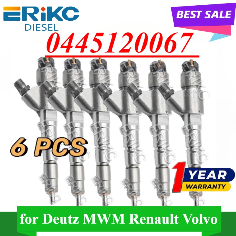 

6PCS 0445120067 Common Rail Injector 0986435549 Auto Engine Part For Volvo EC210 20798683 DEUTZ 04290987 RENAULT 7420798683