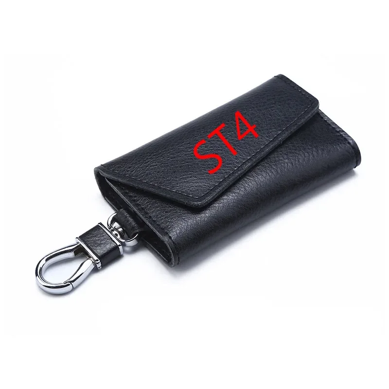 3D cowhide Key key case Holder Chain Collection Keychain for ST4 S ABS ST 4  Motorcycle Badge Keyring