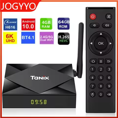 Tanix TX6S Android 10.0 TV Box Allwinner H616 Chip BT4.0 2GB/8GB 4GB/32GB 2.4/5G Dual WiFi Bluetooth 6K HD Smart Set Top Box
