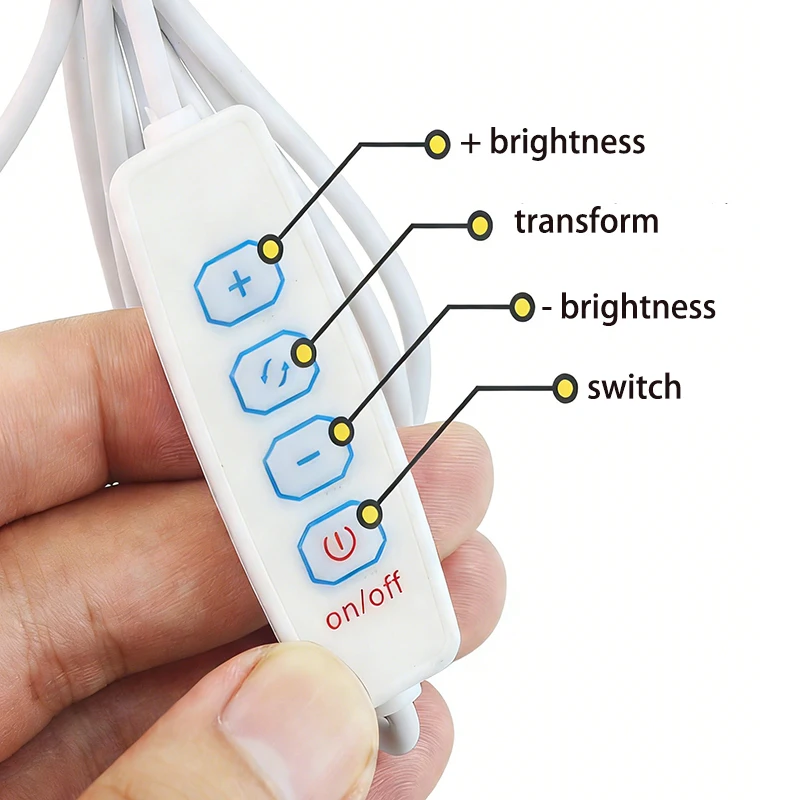 5v-3w-31mm Led Strip Low Voltage Warm Light Tri Color Variable Light Source Board With 1.5m Usb Socket Switch Cable Wick Lamp A5