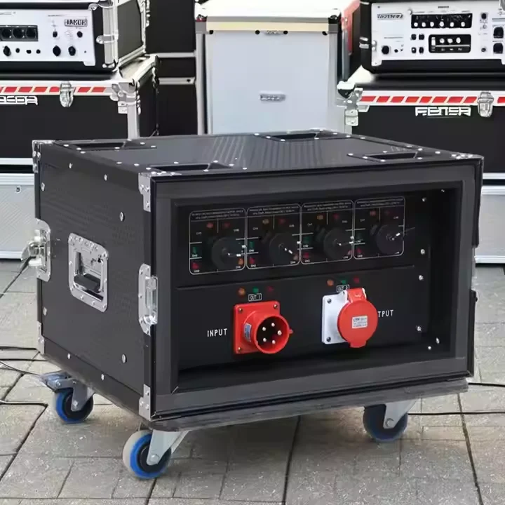 Customized 32A 5Pin Input&Output 4 Road 19Pin Socapex Output Power Distributor