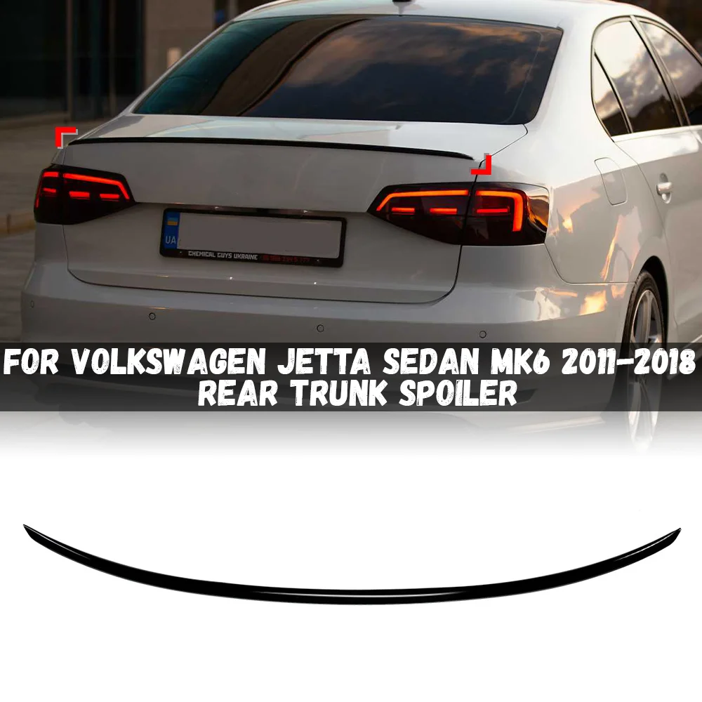 Dla Volkswagen VW Jetta Sedan MK6 2011 2012 2013 2014 2015 2016 2017 2018 Tylna pokrywa bagażnika Spoiler samochodowy Skrzydła Tuning zewnętrzny