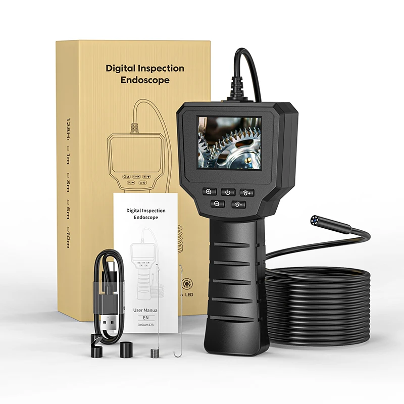 China Wholesale Flexibility Industrial Borescope 2.4Inch IP67 70 Degree Viewing Angle Electronic Endoscope for Car Inspection