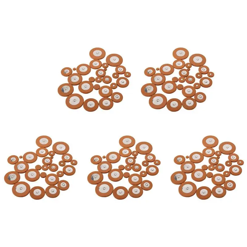 B48B-125 Pcs Professional Leather Tenor Saxophone Pads Orange Sax Pads Replacement Woodwind Musical Instruments Parts