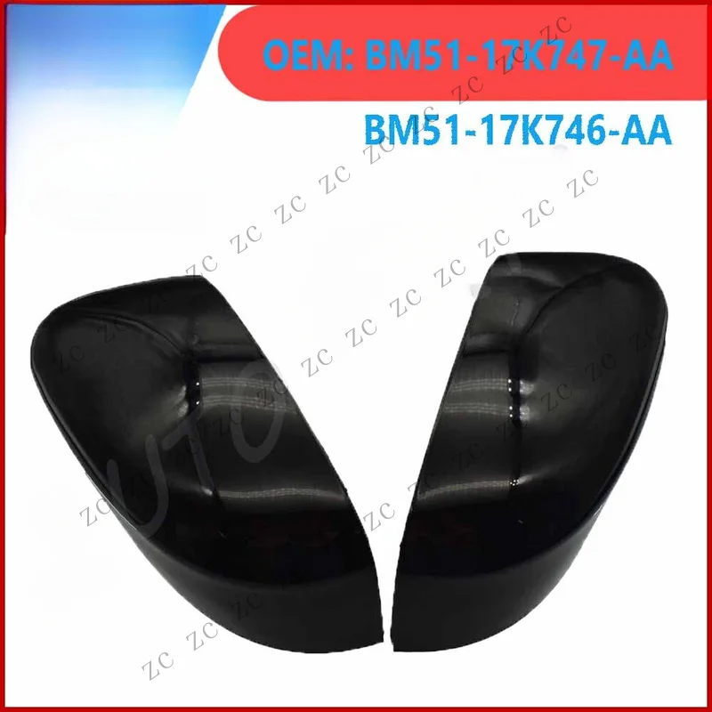 S+ BM51-17K747-AA Left & Right Side Mirror Cover Cap Pair For Ford Focus 2012-2018