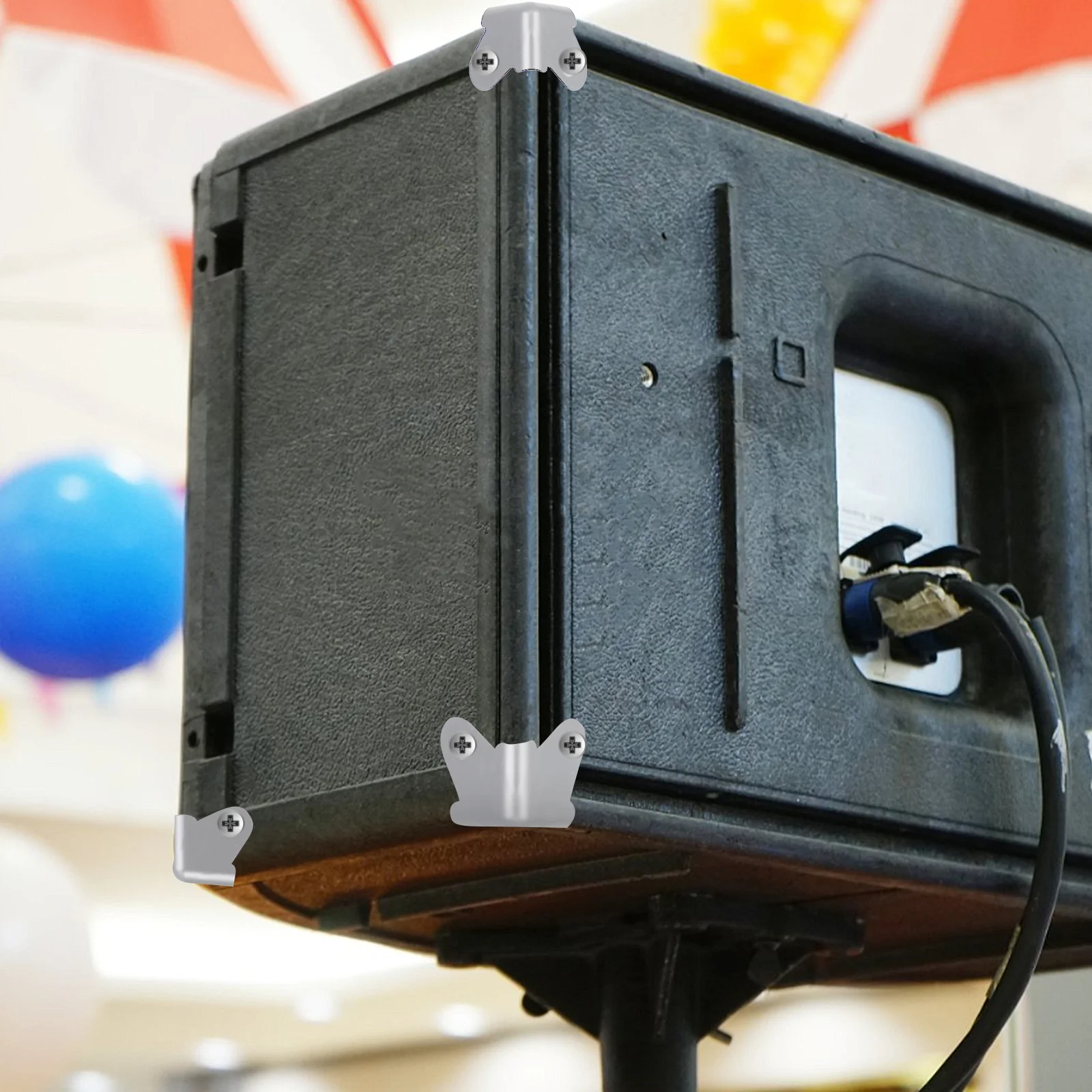 

6Pcs Heavy Duty Metal Corner Guards Edge Protectors for Speaker Boxes Packaging Cartons Shipping Box Edge Covers Silver