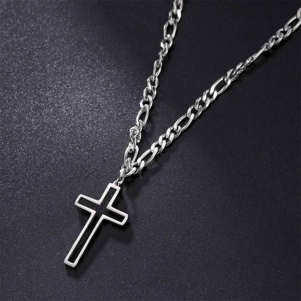 Fashion Women Cross Chain Necklace Personalized Cross Jewelry Religious Pendant Necklace for Men Birthday Anniversary Gifts