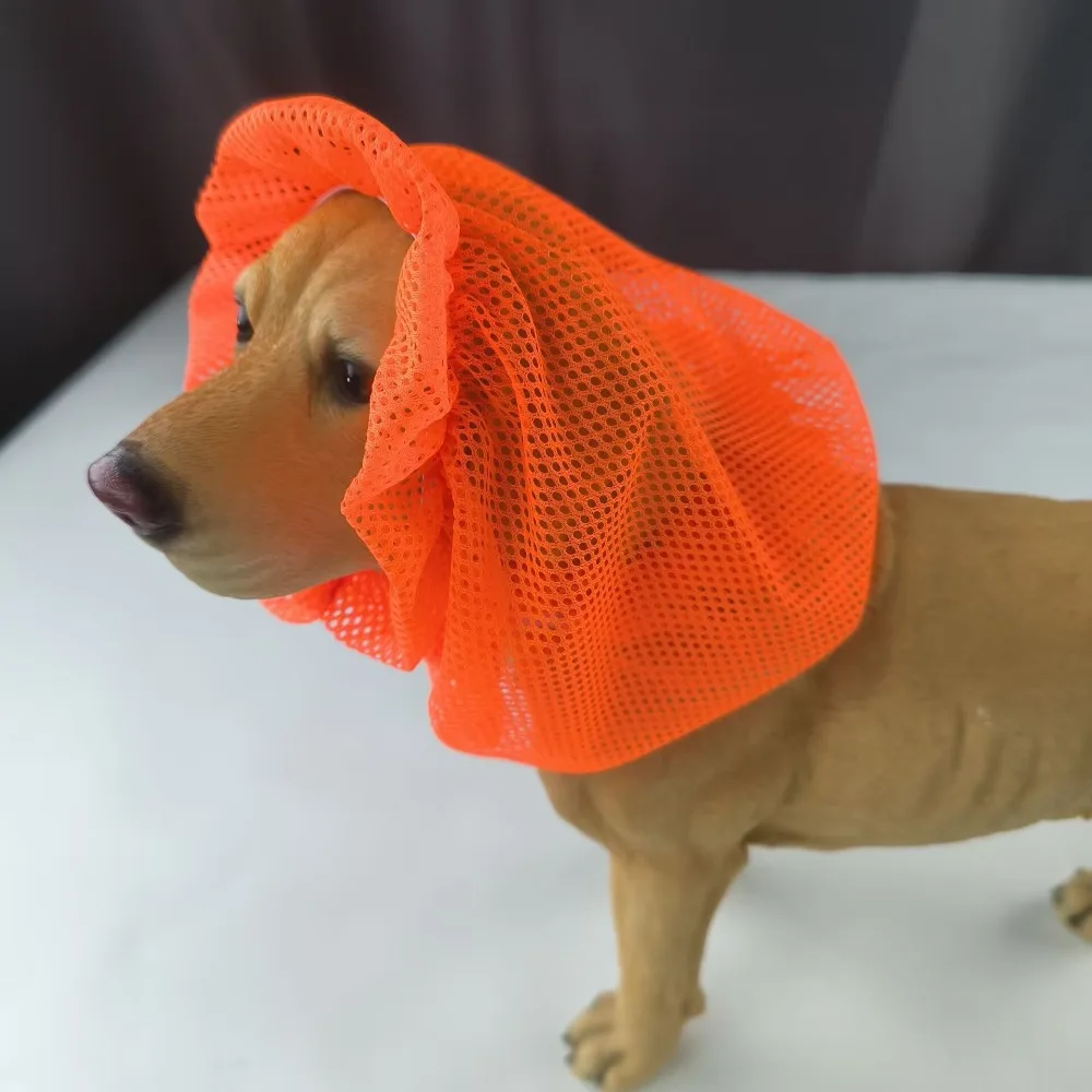 

Anti-mosquito Pet Dog Earmuffs Breathable Mesh Dog Ear Cover Elastic Ear Quick Dry Ear Protective Cover Noise Protection