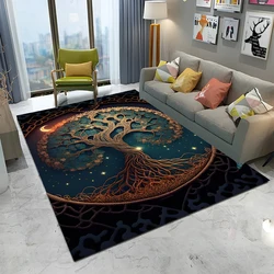 Tapis Viking Norse Yggdrasil, arbre de vie, pour la maison, le salon, la chambre à coucher, le canapé, la décoration des portes, la zone des enfants, les polymères de sol non ald