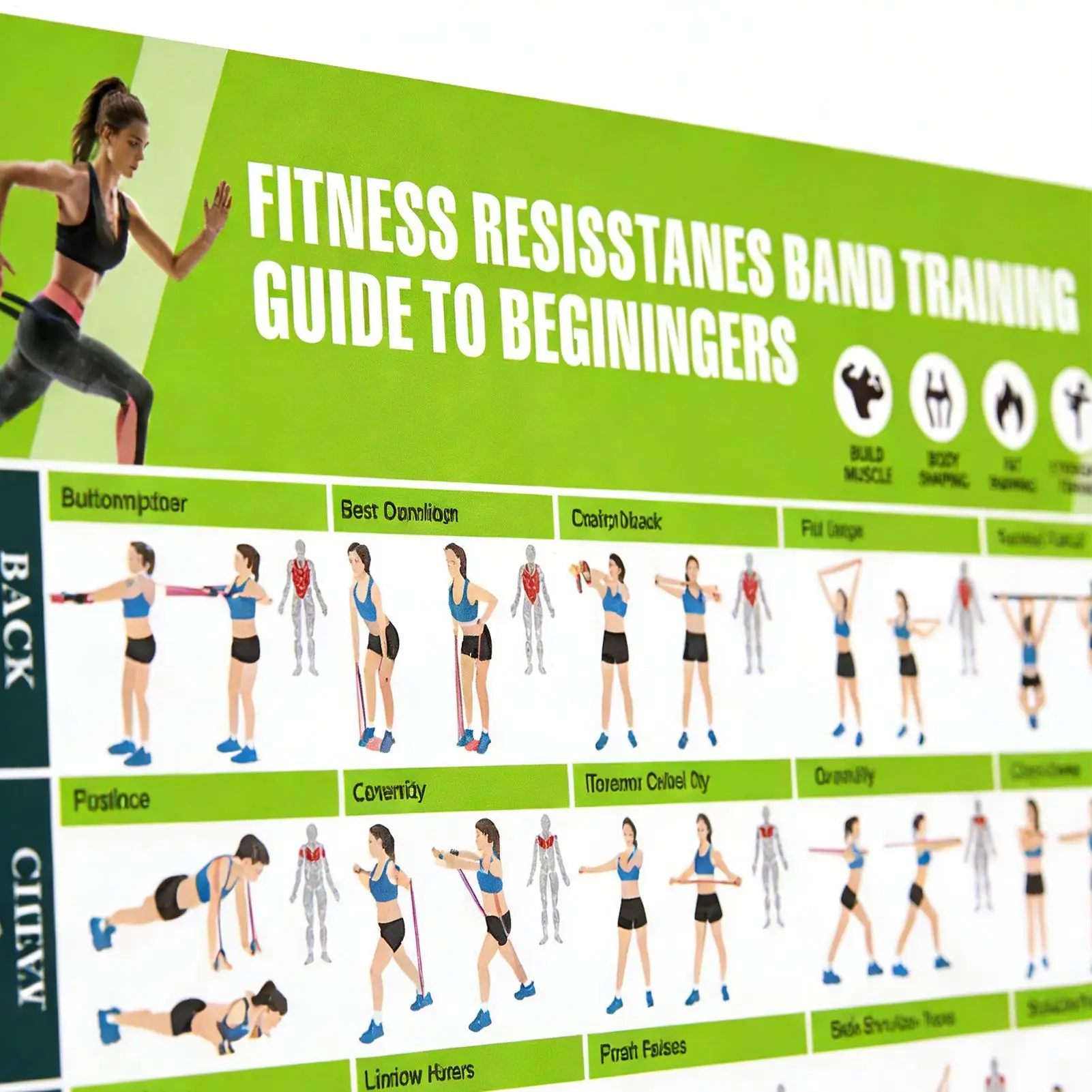 Fitness-Diagramm Yoga-Posen-Chart Heimtraining Fitness-Poster Wandkunst Leinwanddruck Yoga-Druck Heim-Wanddekoration Cuadros