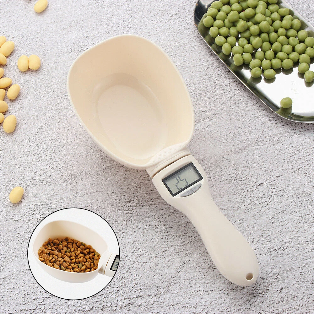 250ml Pet Food Scale Cup Dog Cat Feeding Bowl Portable Electronic Weighing Meter Kitchen Measuring Spoon with LED Display Feeder