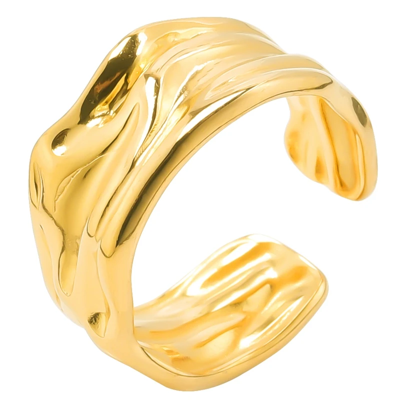 Gold Color Sweet Love Heart Charm Rings For Women Men Accessories 18k Stainless Steel Ring 2023 Trend Jewelry Anillo Couple Gift