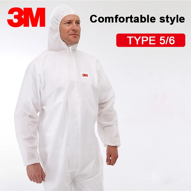 3M economical 4515 protective clothing hooded one-piece hooded protective clothing particle dust prevention spray painting