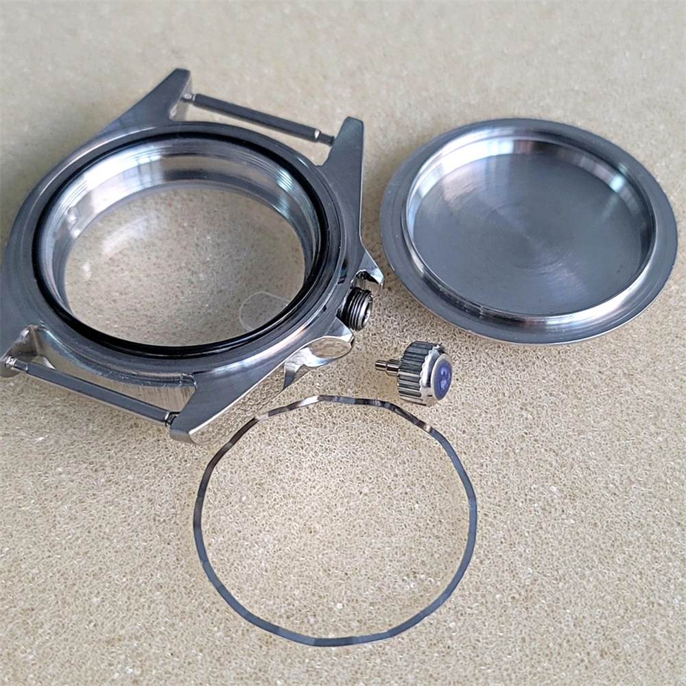 39MM Old Style Steel Diving Case GMT Bezel Sapphire Magnifying Glass for NH35/ NH36 Movement Modify Watch Accessories