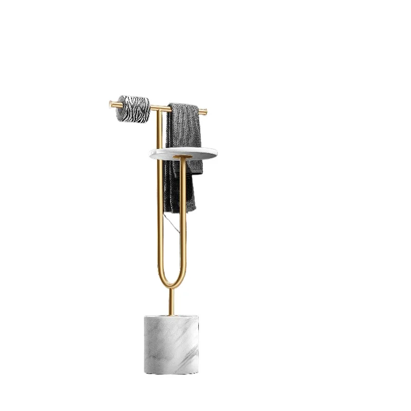 

All-copper bathroom bathroom floor towel rack, vertical towel rack, bathtub rack