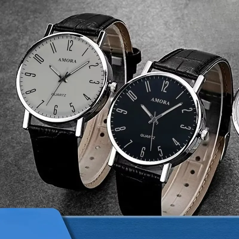 

Men Watches Business Wrist Watch Luxury Leather Strap Analog Watches Quartz Wristwatches Clock Men Women Casual Simple Watch