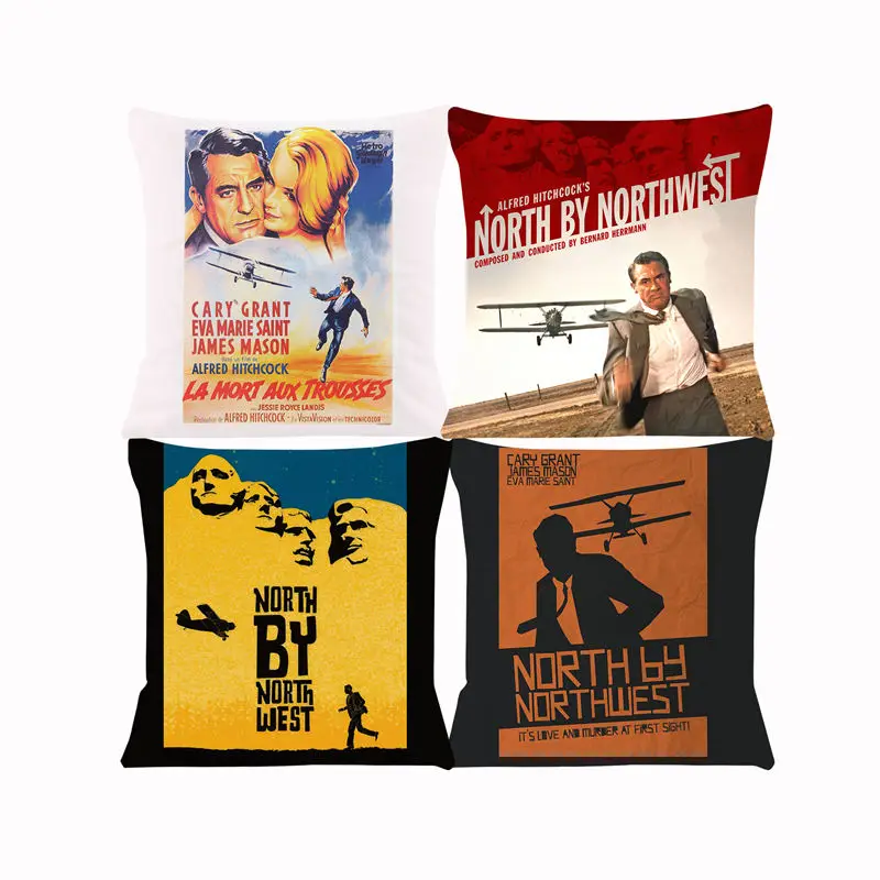 

North by Northwest Cushion Cover for Sofa Pillow Case Cover Seat Car Throw Pillowcase 45X45cm For Home Decorative SJ-569