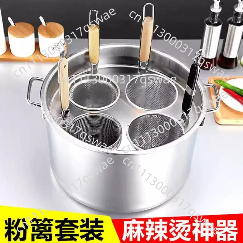 Large Capacity Stainless Steel Soup Bucket Multifunctional Pot For Stewed Soup Noodle Cooking