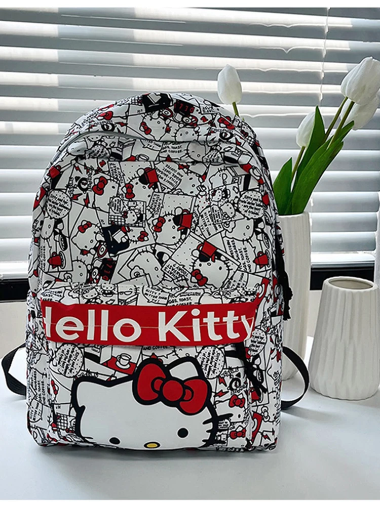 2024New Sanrio Hello Kitty Backpack Cartoon Anime Pochacco Women Cute Light Backpacks Students Bag Shoulder Kids Bags Girl Gift