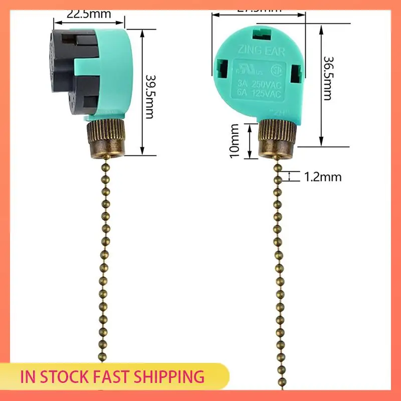 AA05 Paquete de 18 interruptores para ventilador de techo, 3 velocidades, 4 cables, Zing Ear ZE-268S6, interruptor de cadena de tracción para ventilador, interruptor de Control de velocidad de repuesto