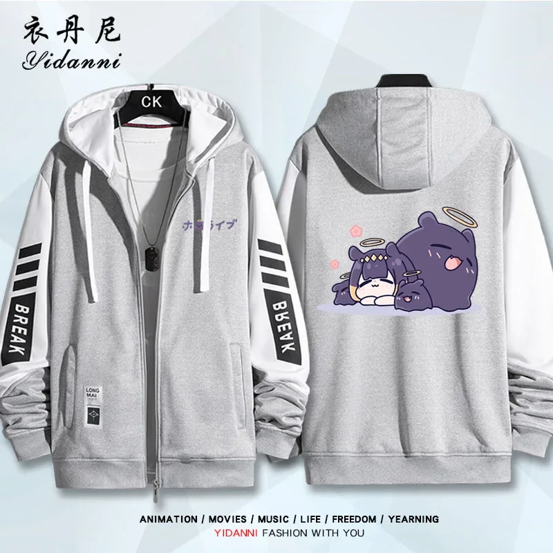 2025 NEW Game Gawr Gura hololive Cosplay Long Sleeve Print Jacket Zipper Hoodie Women Men Fashion Hooded Coat Couple Tops Gift