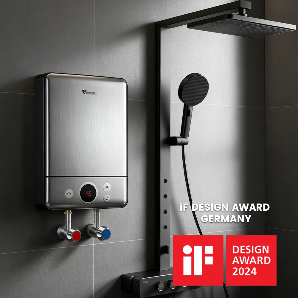 Smart 4kW Electric Tankless Instant Shower Hot Water Heater on Demand Geyser for Commercial Spa Bath Hotel Kitchen Apartment