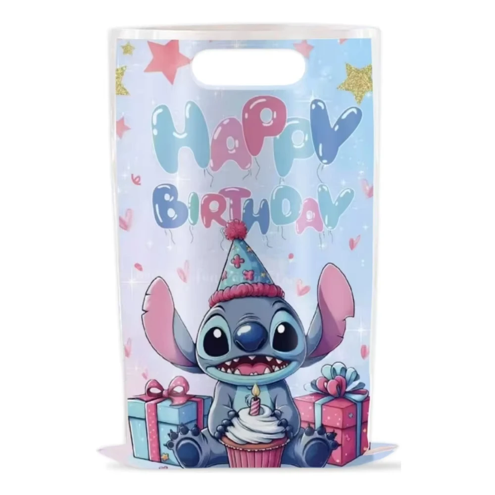 Lilo 스티치 파티는 핑크 엔젤 Goody Bag Pinata 필러를 선호합니다 어린이 생일 기념품 장식 파티 선물 용품 Sticke