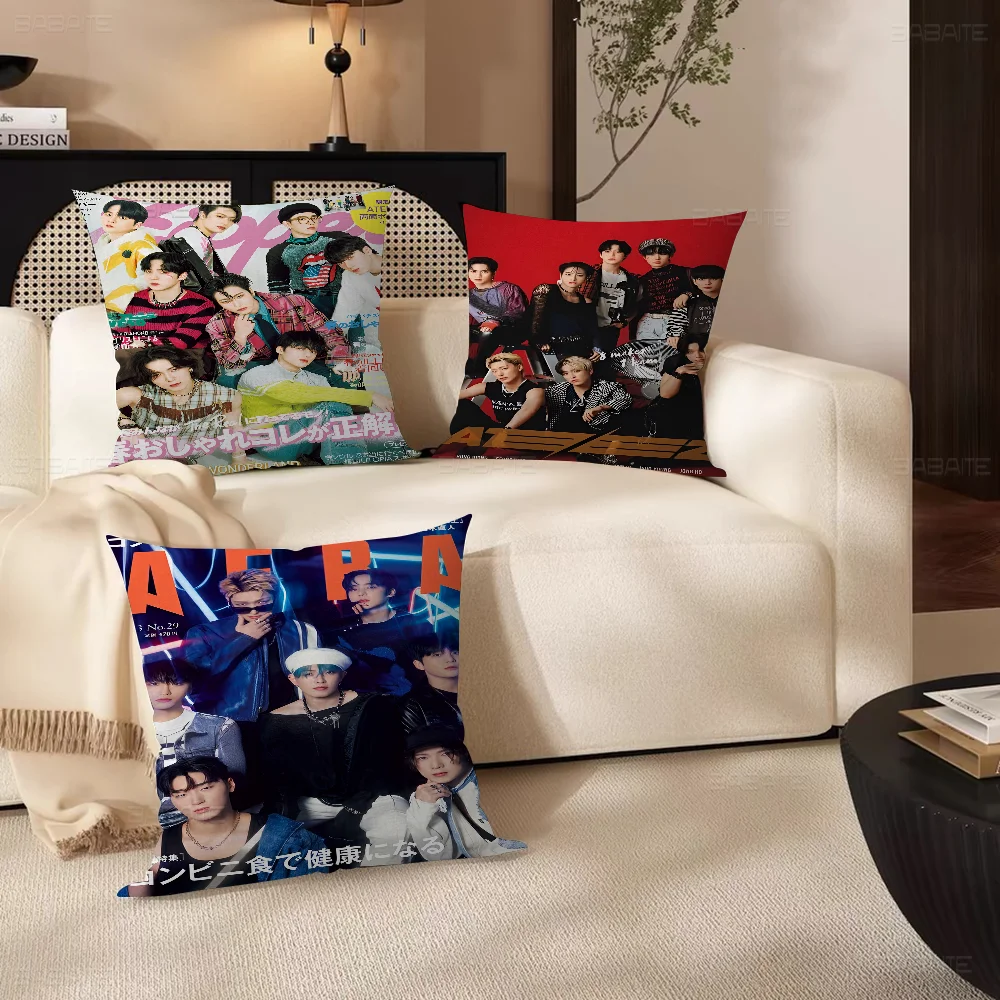 

A-ATEEZ KPOP Cushion Cover 30x50 Polyester Sofa Cushions Decorative Throw Pillows Home Decoration Pillowcover