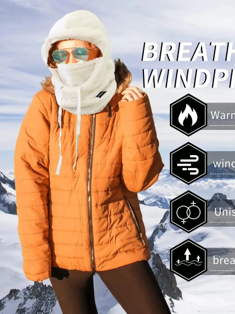 AliExpress Winter Warm Balaclava Thermal Windproof Ski Hood Motocycle Face Cover Polar Fleece Adjustable Cycling Neck Cover Full Face Mask