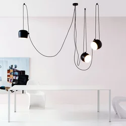 Italian Industrial Flos Chandelier Black and White Multi-point Adjustable Restaurant Lamp Bar Office LED Lighting pendant light