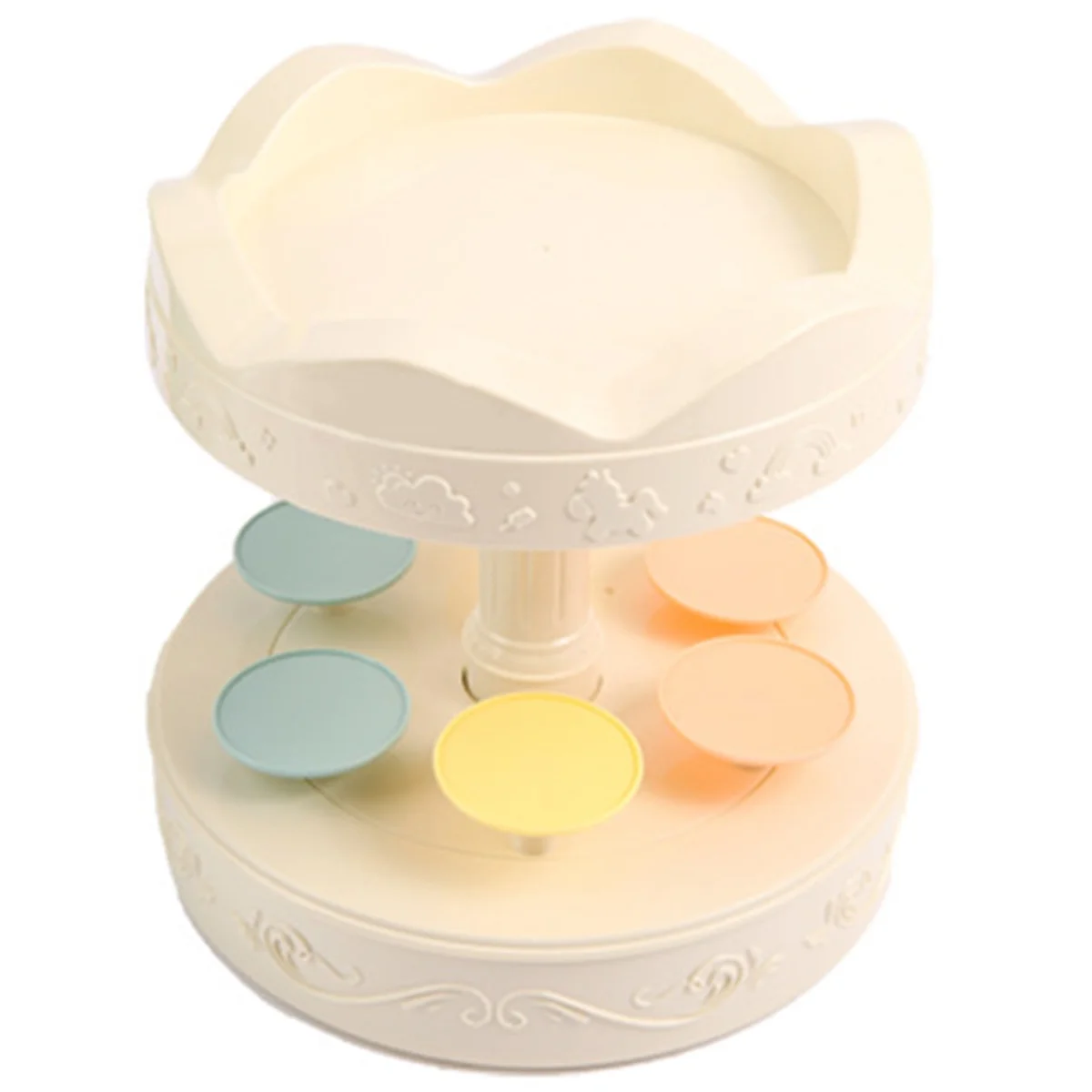 A79G 360 Degree Automatic Rotating Dessert Table Rotary Sushi Machine Cupcakes Macarons Turntable Display Birthday Machine