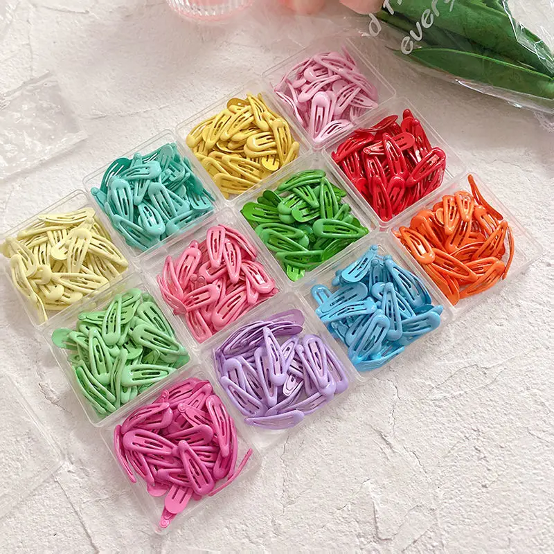 

20pcs/lot 3CM Water Droplet Cream Color Hair Clips Sweet DIY Hair Accessories Headwear Kids Girls Lovely BB Hair Clips Hairpins