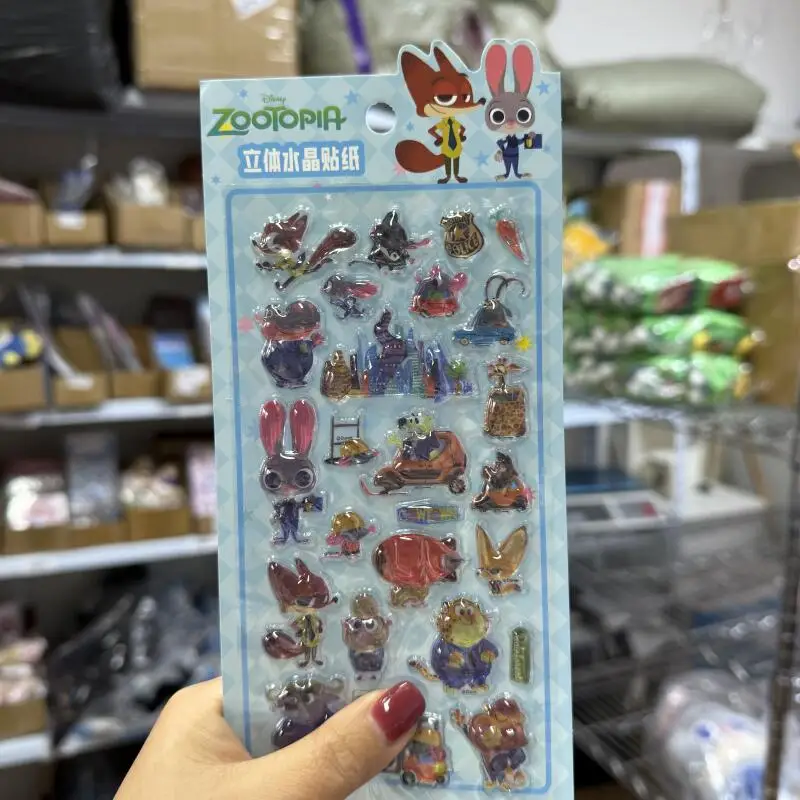 

3D Disney Zootopia Nick Wilde стереоскопический кристалл твердый сердечник наклейка девушка украшение карты Diy чехол для телефона дневник украшение игрушка