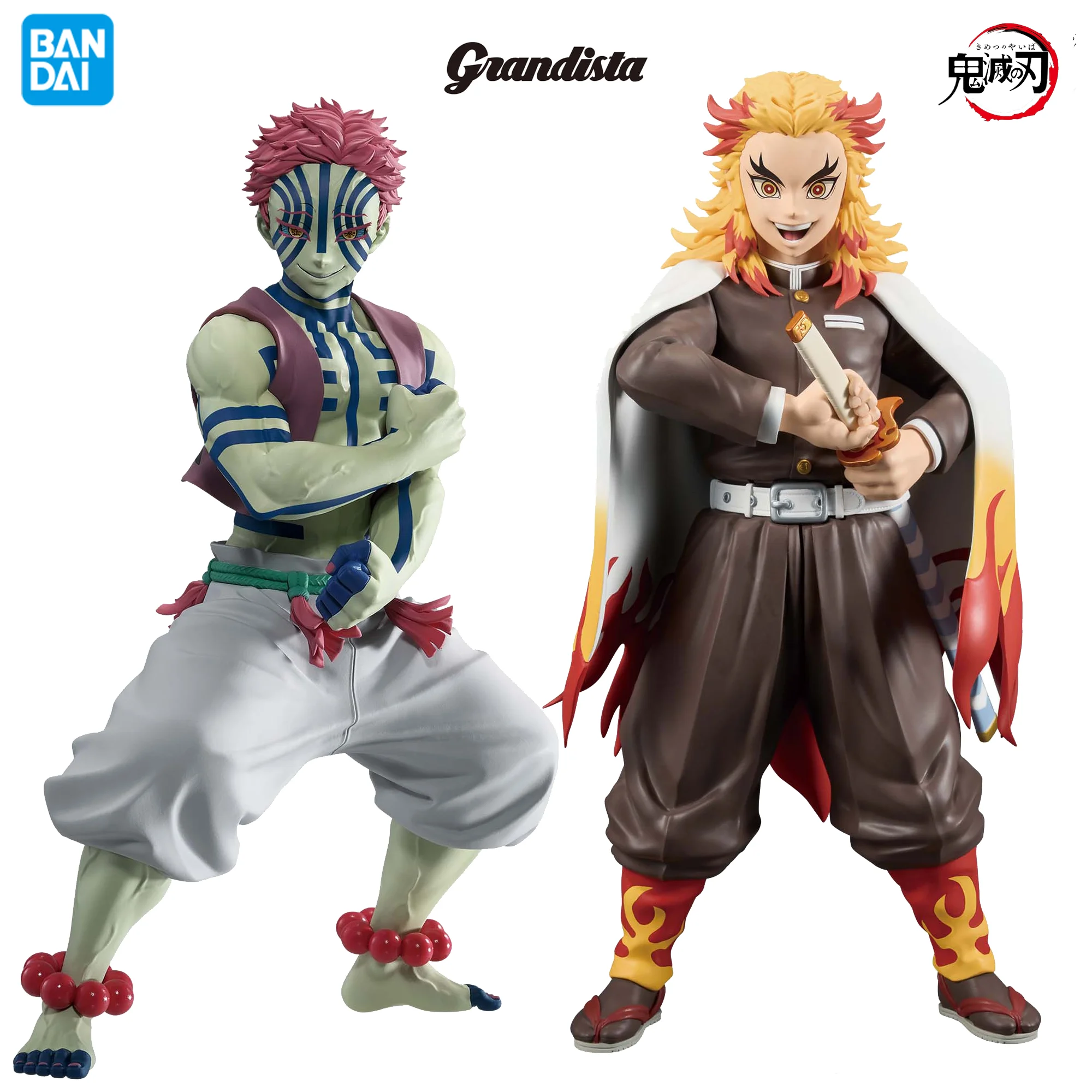 

Bandai официально лицензированный убийца демонов: Kimetsu No Yaiba Grandista-RENGOKU KYOJURO AKAZA 24/22 см, оригинальная игрушка в коробке