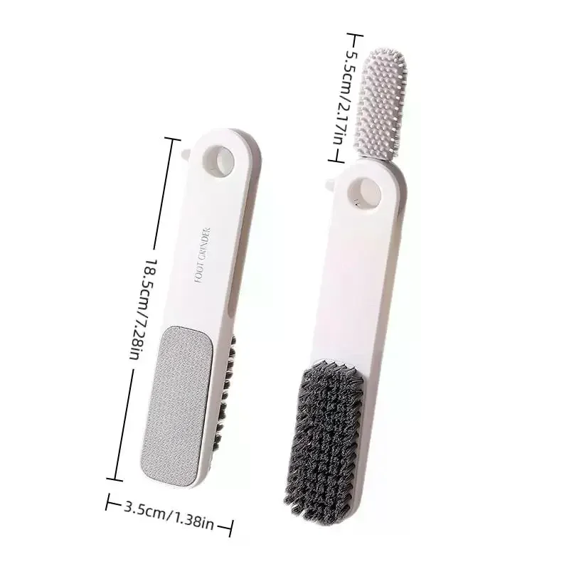 Smerigliatrice per piedi in acciaio inossidabile con spazzola per la pulizia Rimuovi calli della pelle morta Lima per pediluvio per raschiare il tallone sulla pelle della suola