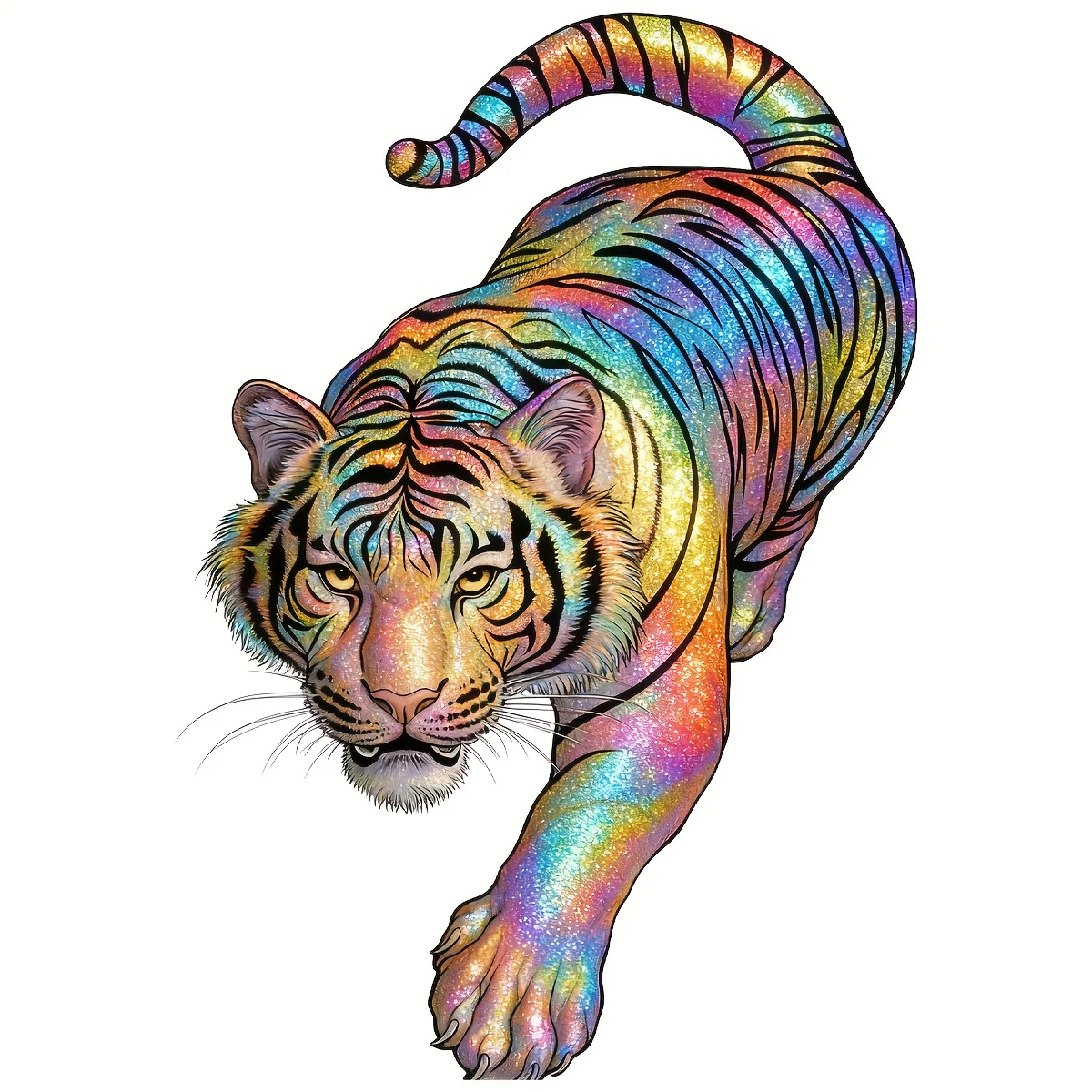 1pc Tiger Vinyl Sticker Self Adhesive Animal Decal for Car Motorcycle Laptop Smooth Surfaces